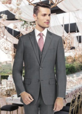 Mantoni Solid Gray Suit